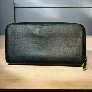 Chanel Black Long Zip Wallet w/ COA